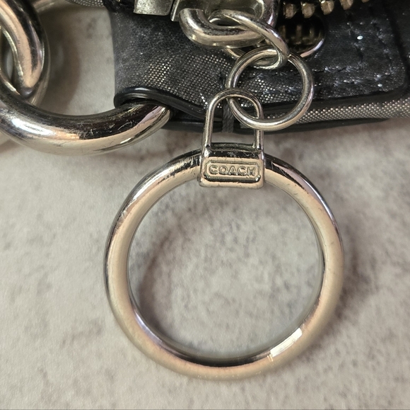 COACH Silver Metallic POPPY Shoulder 2-Way Bag - Picture 15 of 16